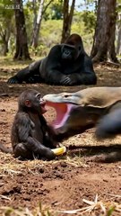 Gorilla Guardian_ A Baby's Fierce Encounter with the Komodo Beast #animals #wildliferescue #wildlife