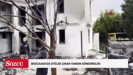 Bozcaada'da otelde çıkan yangın söndürüldü