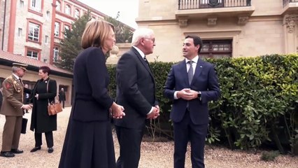 El lehendakari recibe al presidente alemán en Vitoria antes de ir a Gernika
