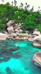 Exploring paradise lagoon, one paddle at a time 🏝️