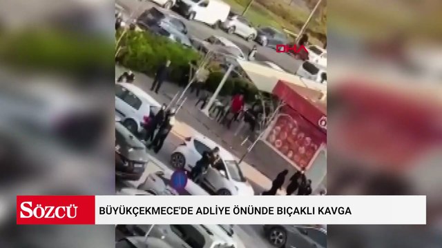 Büyükçekmece'de adliye önünde bıçaklı kavga; üvey annesinin kardeşini bıçaklayan şüpheli gözaltında