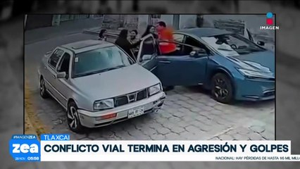 Hombre agrede y golpea a dos mujeres en calles de Tlaxcala