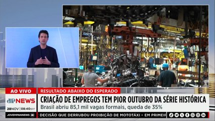 Criação de emprego tem pior outubro da série histórica; Ghani comenta