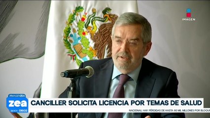 El canciller Juan Ramón de la Fuente solicita licencia a su cargo por temas de salud