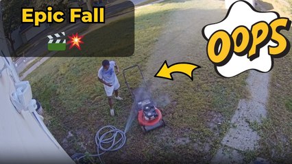 Boy accidentally cuts city water line while trying to mow the lawn