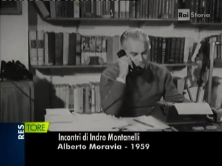Indro Montanelli incontra Alberto Moravia - 1959