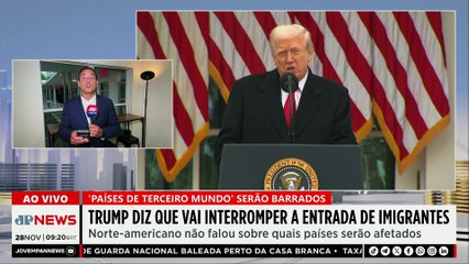 Trump diz que vai interromper entrada de imigrantes
