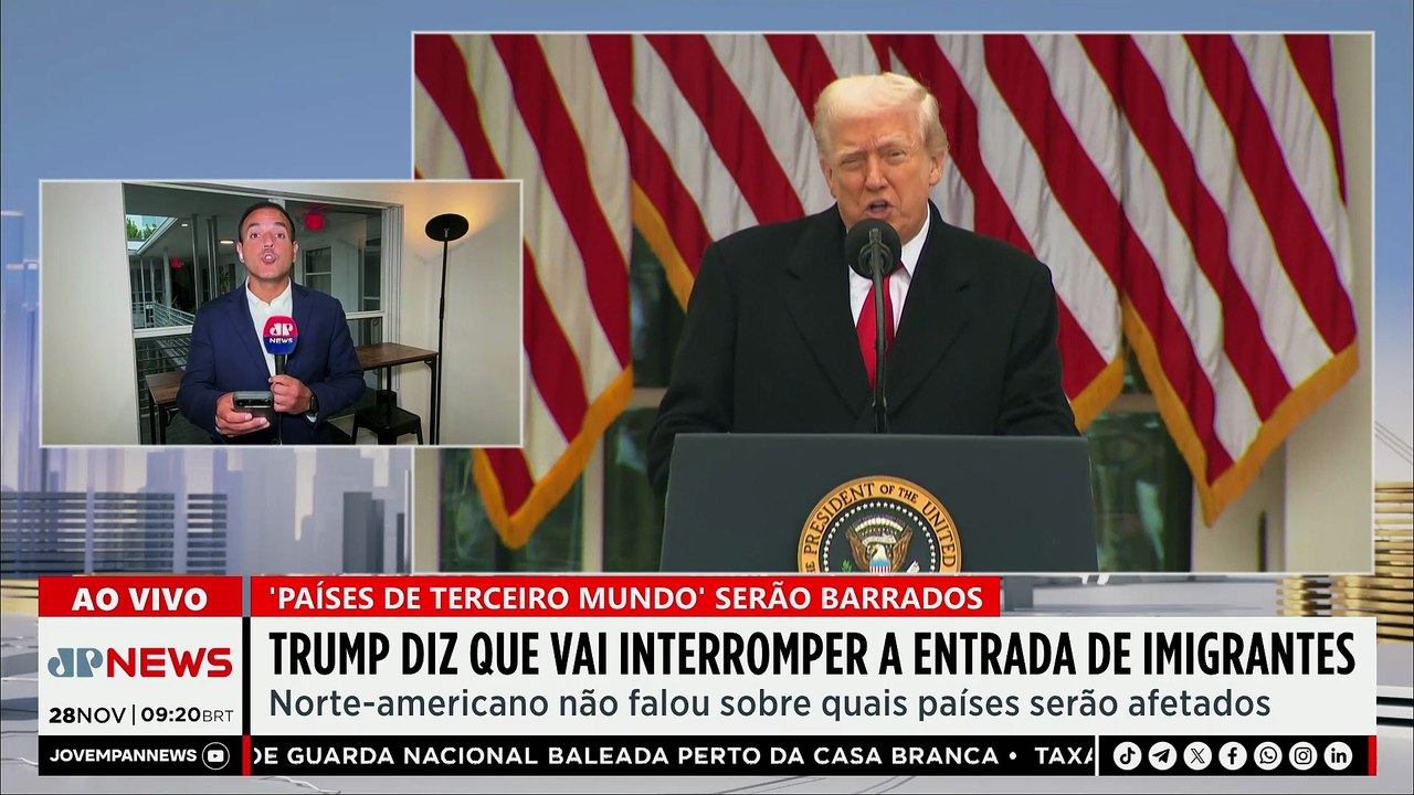 Trump diz que vai interromper entrada de imigrantes