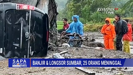 Korban Banjir dan Longsor di Sumbar Bertambah Jadi 25 Orang, 11 Masih Hilang