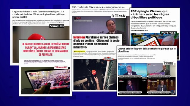 RSF contredit par l'Arcom sur le pluralisme de CNews