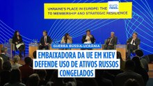 Empréstimo à Ucrânia com ativos russos congelados deve avançar, diz embaixadora da UE em Kiev