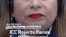 ICC Rejects Parole For Philippines Ex-president Duterte