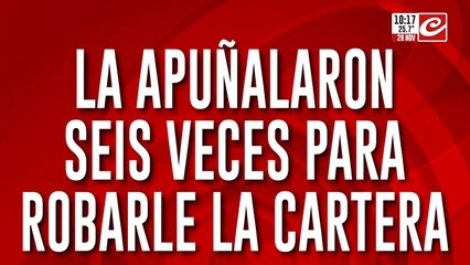 Tremendo video: la asaltaron y la apuñalaron seis veces para robarle la cartera