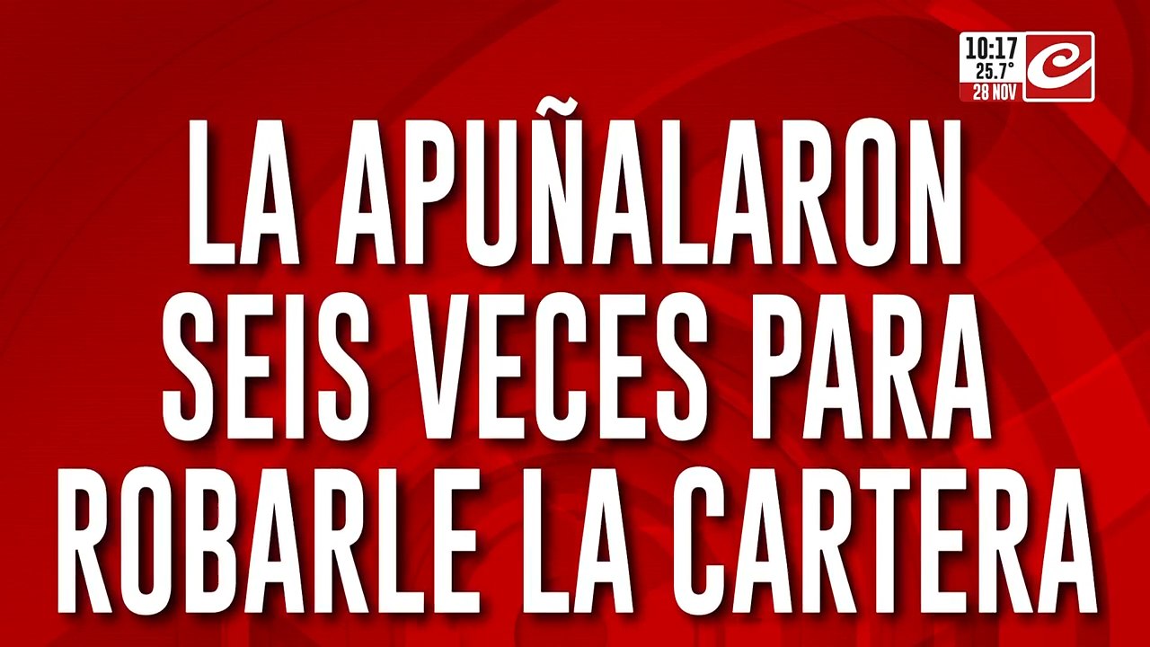 Tremendo video: la asaltaron y la apuñalaron seis veces para robarle la cartera