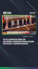 Tuto Quiroga pide un acuerdo urgente para elegir vocales y magistrados