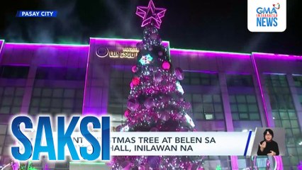 Giant Christmas tree at belen sa Pasay City Hall, inilawan na | Saksi