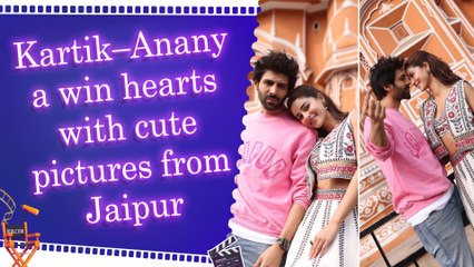 Kartik Aaryan and Ananya Panday share adorable Jaipur moments during film promotions