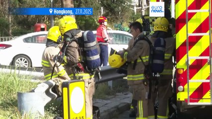 Pożar w Hongkongu. Bilans ofiar pożaru wieżowców nadal rośnie