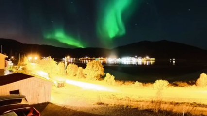 Timelapse of northern lights filmed with Insta360 X5 using star trails mode