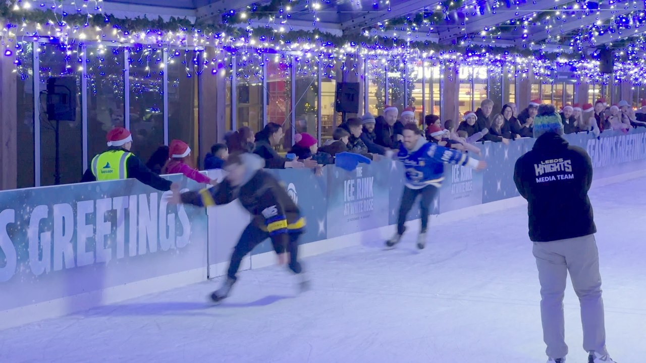 Record-breaking high-five ice skate at White Rose Shopping Centre Leeds