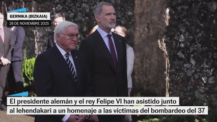 El presidente alemán y el rey Felipe VI homenajean a las víctimas del bombardeo