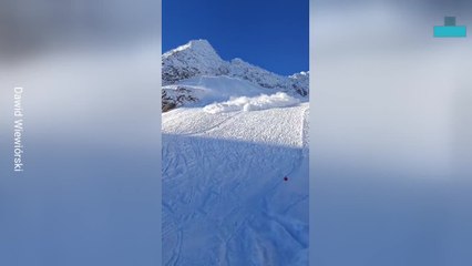Avalanche Caught on Camera During Rescuer Training