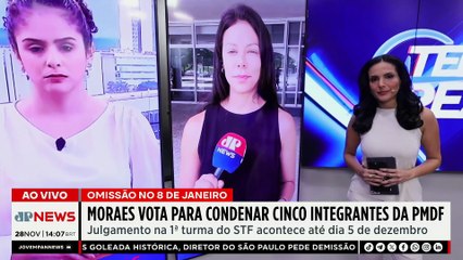 Moraes vota para condenar cinco integrantes da Polícia Militar do DF  | TEMPO REAL