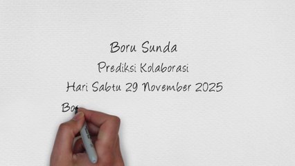 Kode Syair Boru Sunda Hari Sabtu 29 November 2025 #PakTuntung