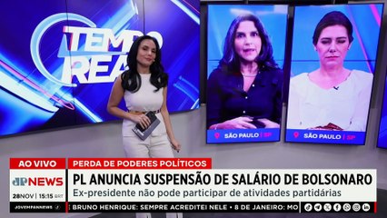 PL anuncia suspensão de salário de Jair Bolsonaro após perda de poderes políticos | TEMPO REAL