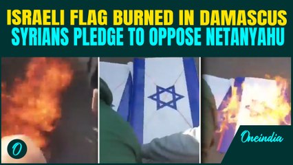 VIDEO: Angry Syrians Burn Israeli Flags After 13 Killed in Overnight Strikes Near Golan Heights