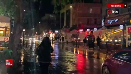 Tekirdağ'da sağanak yağış etkili oldu