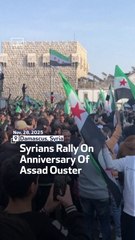 Syrians Rally On Anniversary Of Assad Ouster