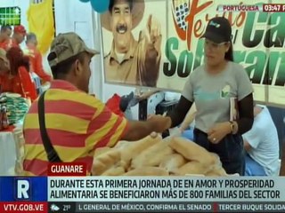 Familias de Guanare fueron beneficiadas con la entrega de alimentos cosechados en la región