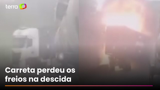 Vídeo mostra acidente que matou dois caminhoneiros na Via Anchieta, em Cubatão (SP)