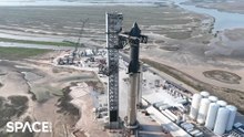SpaceX Stacking Starship 24 Onto Heavy Booster In Amazing Drone Video