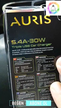 3 Usb' li Araç İçi Çakmak Girişli Şarj Aleti