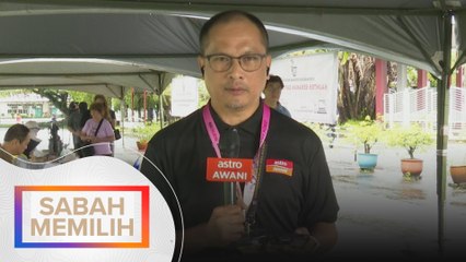 Perkembangan Pusat Mengundi: Sekolah Tinggi Kota Kinabalus setakat 8 pagi