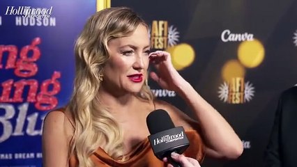 Kate Hudson Praises 'Song Sung Blue' Co-Star Hugh Jackman: "It's Hard Not to Fall in Love With Him" | THR Video