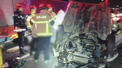 수도권1순환도로 차량 전복에 연쇄 추돌...1명 사망 / YTN