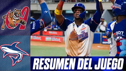 Resumen del juego Tigres de Aragua vs Tiburones de La Guaira. 🔥⚾