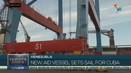 Venezuela: New aid vessel sets sail for Cuba