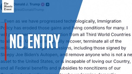 US to permanently pause migration from all 'third world countries'