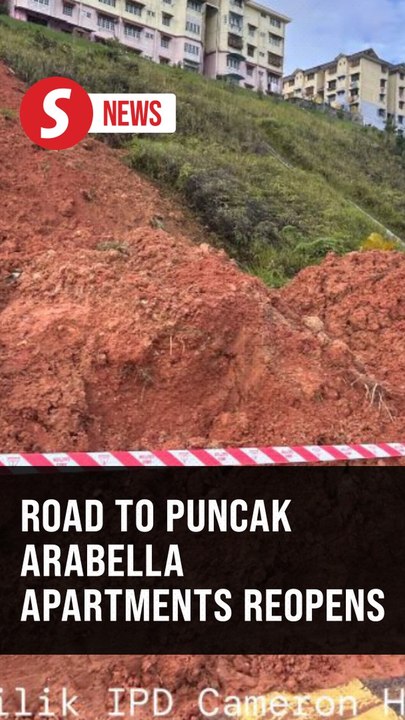 Road to Puncak Arabella Apartments reopens after landslide debris removed