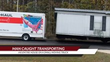Man Caught Transporting His Entire House on a Small Moving Truck