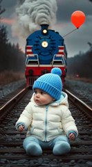 How The Baby Sit On a Train Track And Train Are Come Who Save This Baby