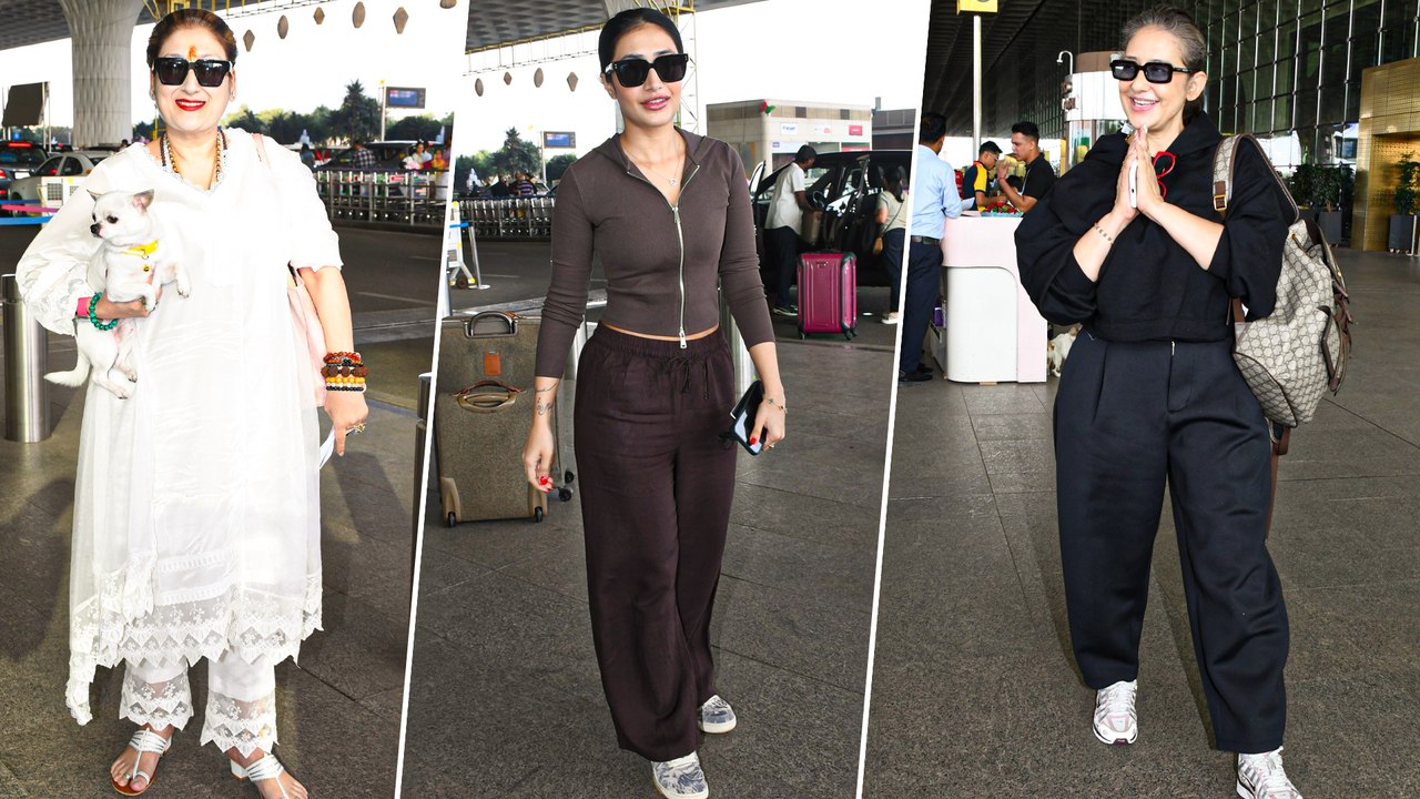 Wonder Women Spotted: Manisha Koirala, Dhanashree Verma & Sunita Ahuja Arrive At The Mumbai Airport!