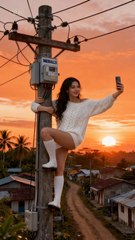 perchée au dessus de la ville elle capture son monde voltage urbain