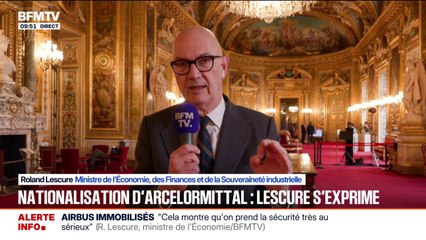 Nationalisation d'ArcelorMittal: "Ce n'est pas avec une formule magique qu’on va sauver l’acier français", estime Roland Lescure, ministre de l'Économie