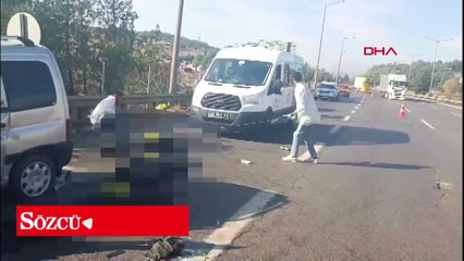 Hafif ticari araç, otoyolda kamyona çarptı; 3 kişi öldü