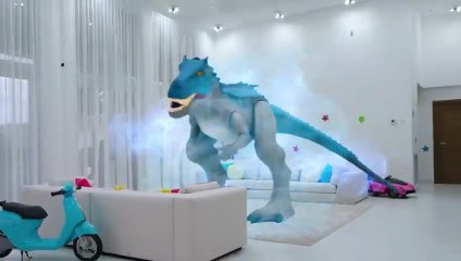 Kids turn toys into real Dinosaurs - Funny stories for kids!